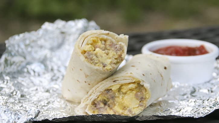 Camping Breakfast Burritos
 How to Make Breakfast Burritos for Camping BettyCrocker