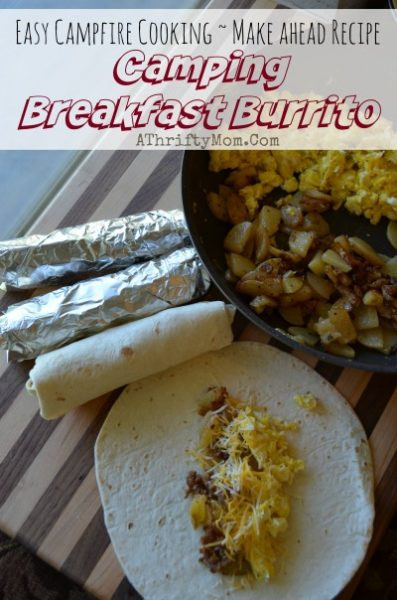 Camping Breakfast Burritos Make Ahead
 French Bread Pizza Easy Make Ahead Camping Recipe