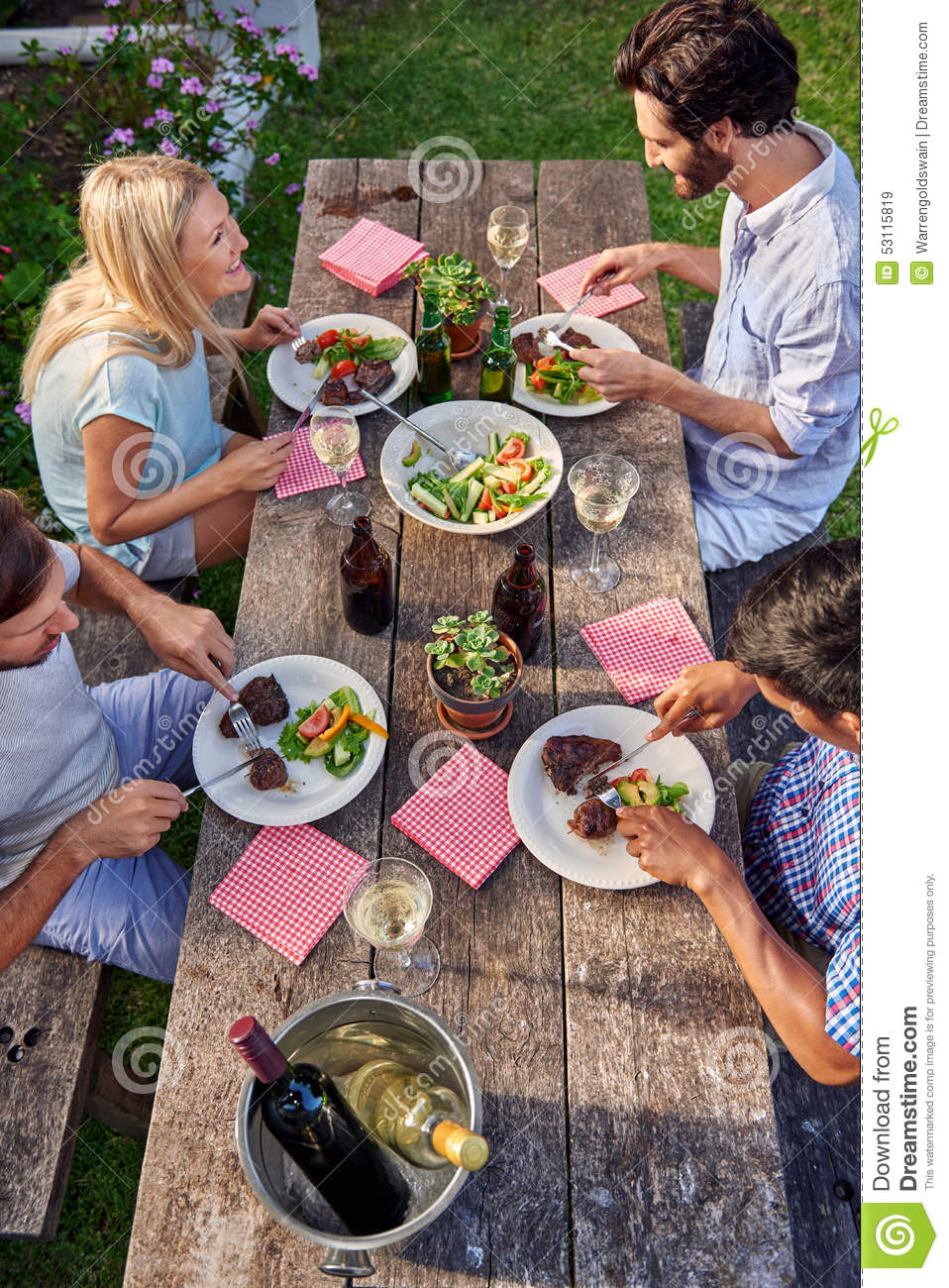 Camping Dinners For Groups
 Outdoor Dinner Party Stock Image