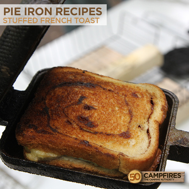 Camping French Toast
 Easy Pie Iron Stuffed French Toast 50 Campfires