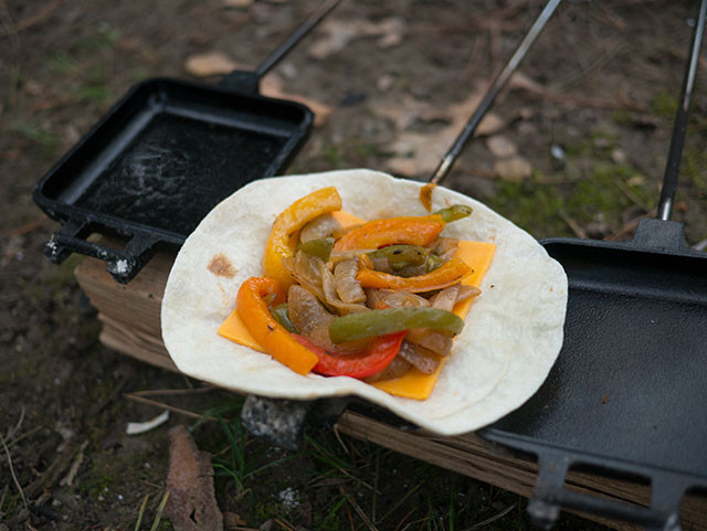 Camping Pie Iron Recipes
 Pie Iron Fajita Quesadillas