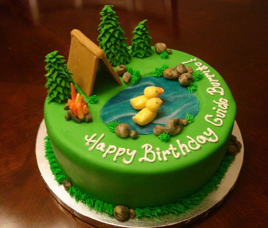 Camping Themed Birthday Cake
 Vesna s Party Blog Camping Birthday Party Cake