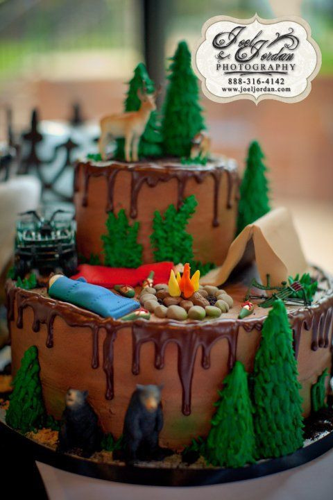 Camping Themed Birthday Cake
 Southern Blue Celebrations CAMPING THEMED CAKES CUPCAKES