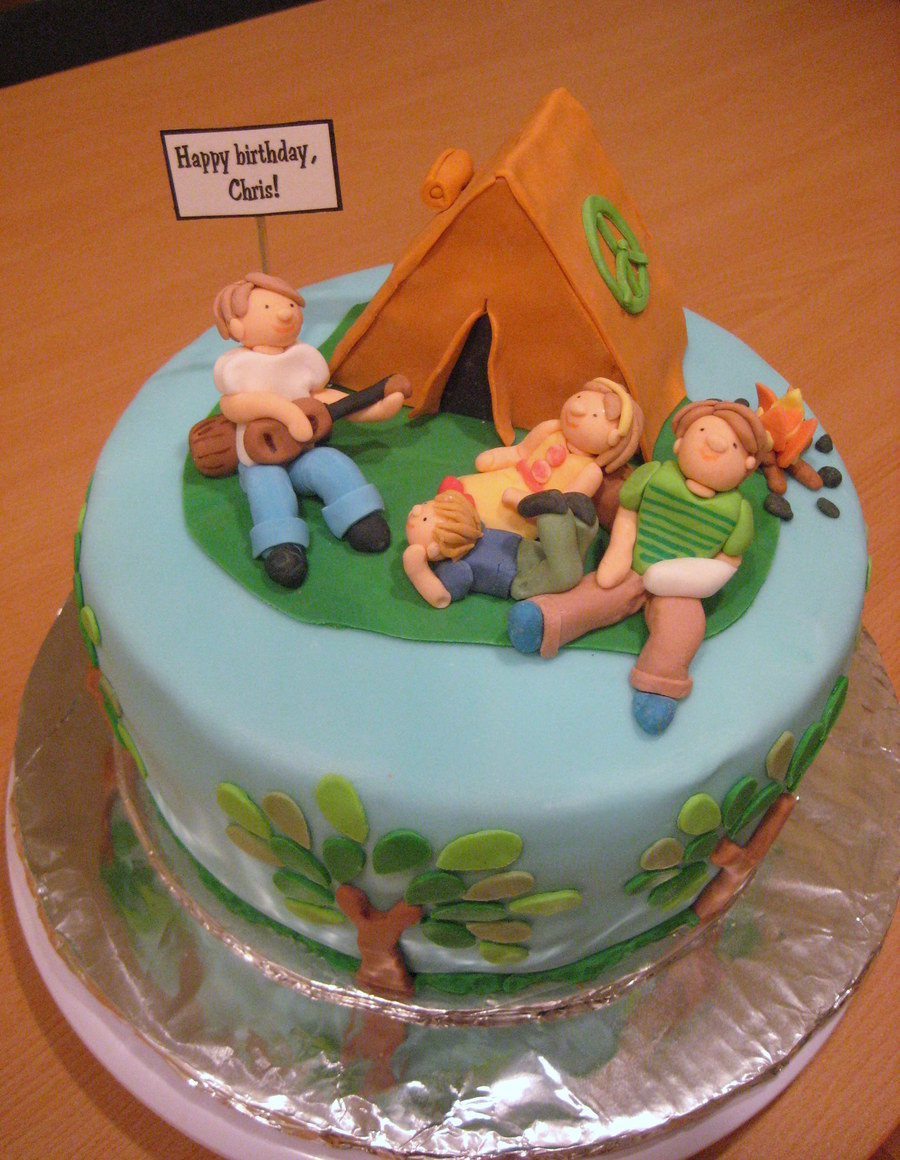 Camping Themed Birthday Cake
 Camping Themed Birthday Cake CakeCentral