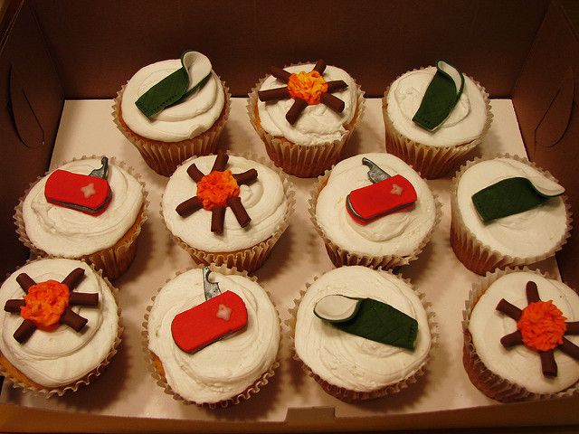 Camping Themed Cupcakes
 camping cupcakes