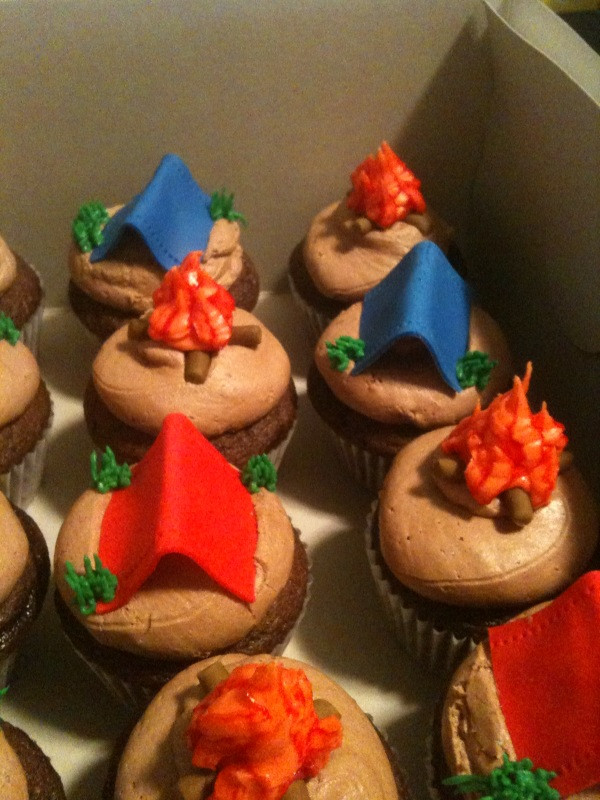 Camping Themed Cupcakes
 Sugar on Top Never Enough Cupcakes