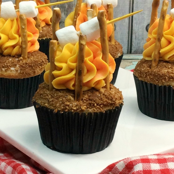 Camping Themed Cupcakes
 Camp Fire Cupcakes Life Love Liz