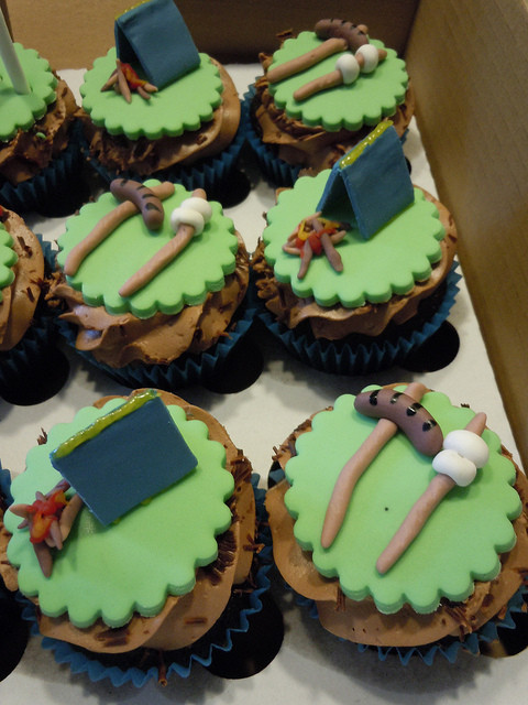 Camping Themed Cupcakes
 Camping themed cupcakes