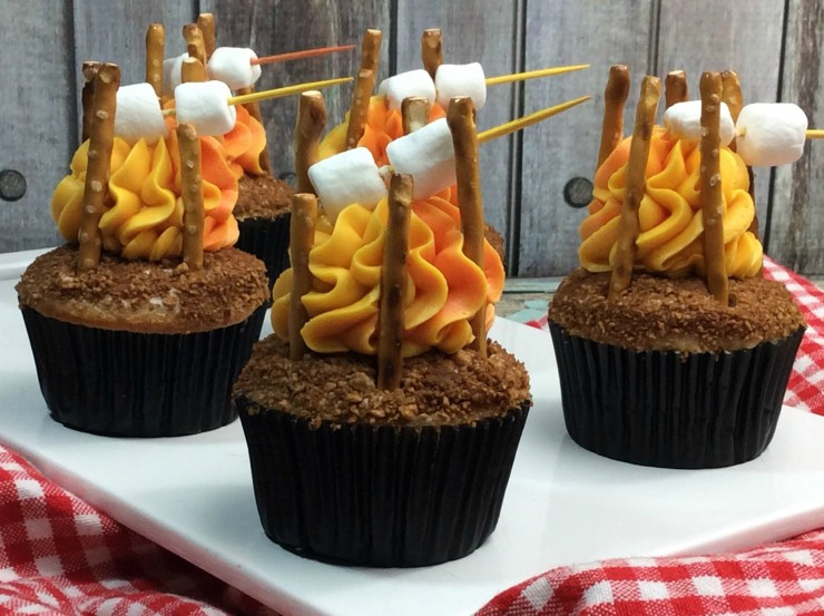 Camping Themed Cupcakes
 Camp Fire Cupcakes Life Love Liz