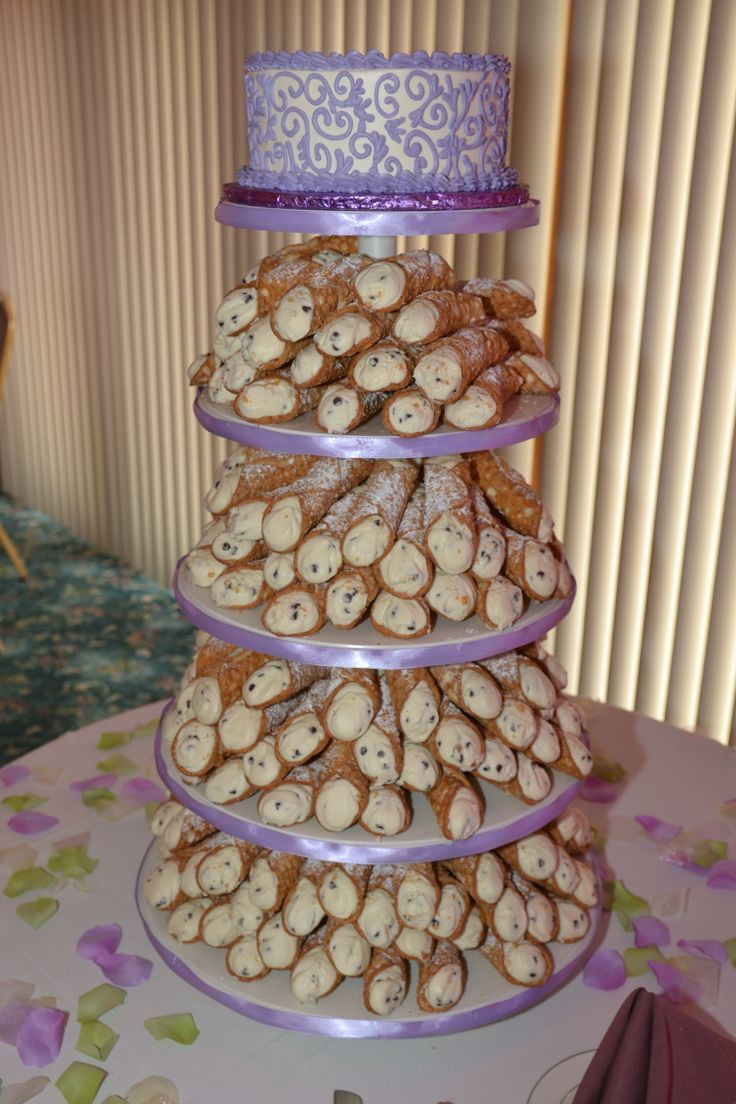 Cannoli Wedding Cakes
 cannoli tower Aimee s Bakin
