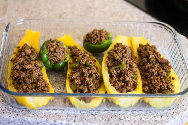 Carbs In Summer Squash
 Taco Stuffed Peppers and Yellow Squash
