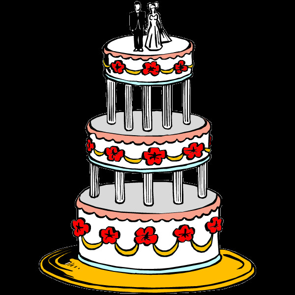 Cartoon Wedding Cakes
 Wedding Cake Clipart Clipartion