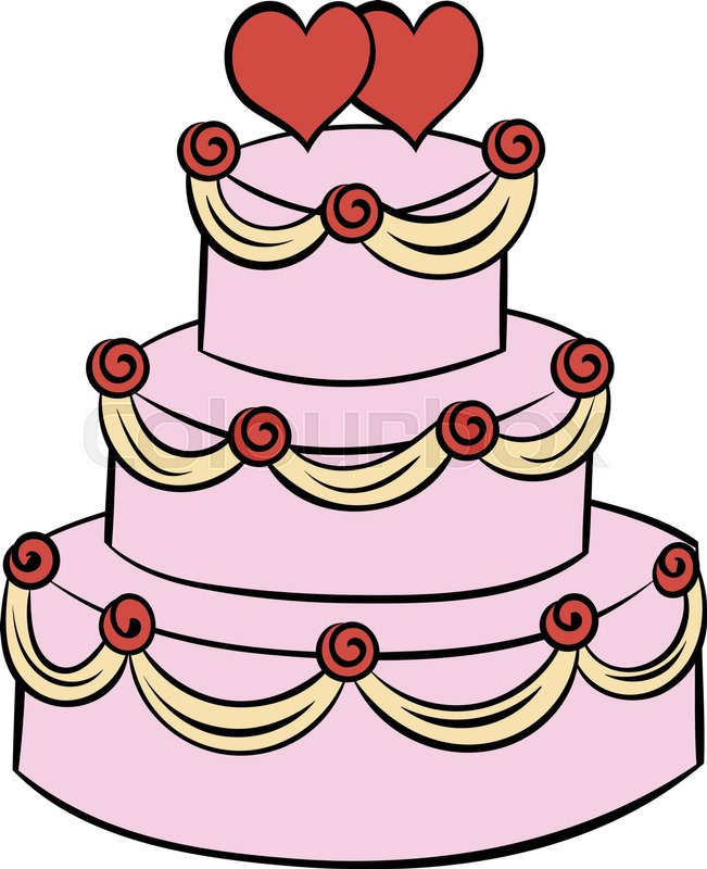 Cartoon Wedding Cakes 20 Of the Best Ideas for Wedding Cake Icon In Cartoon Style