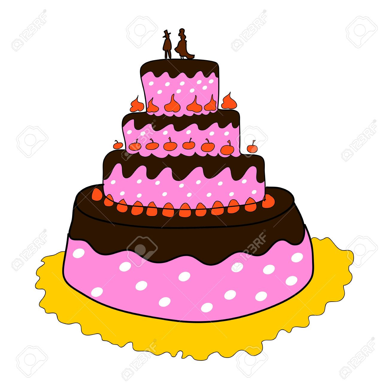 Cartoon Wedding Cakes
 Drawn wedding cake cartoon Pencil and in color drawn