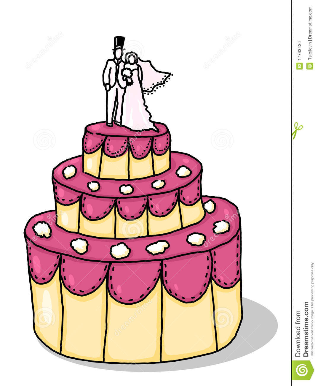 Cartoon Wedding Cakes
 Drawn wedding cake cartoon Pencil and in color drawn