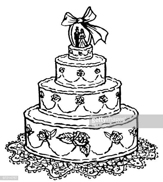 Cartoon Wedding Cakes
 Wedding Cake Stock Illustrations And Cartoons