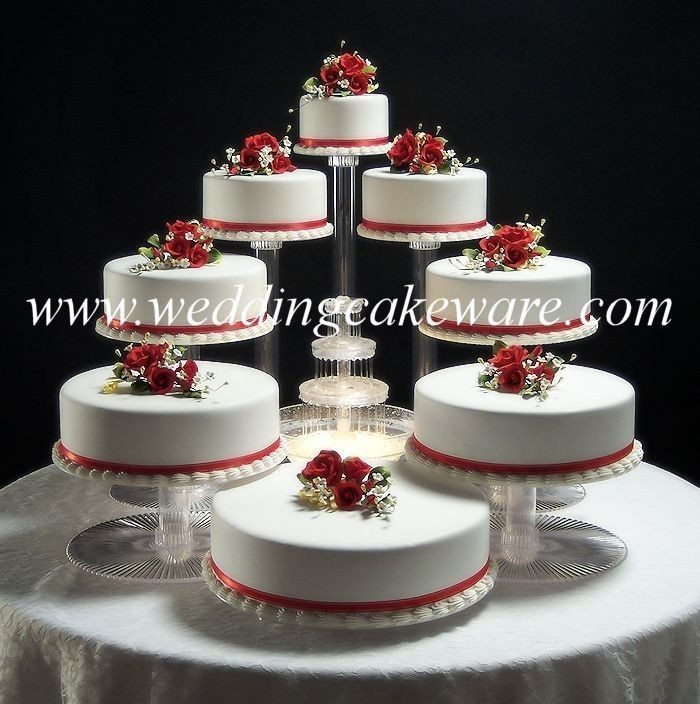 Cascading Wedding Cakes
 8 TIER CASCADING WEDDING CAKE STAND STANDS SET