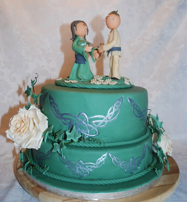 Celtic Wedding Cakes
 me val celtic wedding cake Cake by Simone Barton