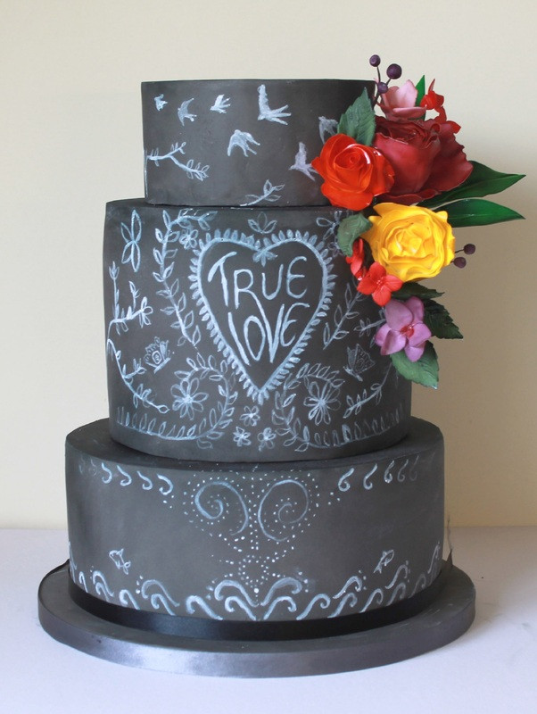Chalkboard Wedding Cakes
 Happyhills Cakes creative indulgent handmade wedding