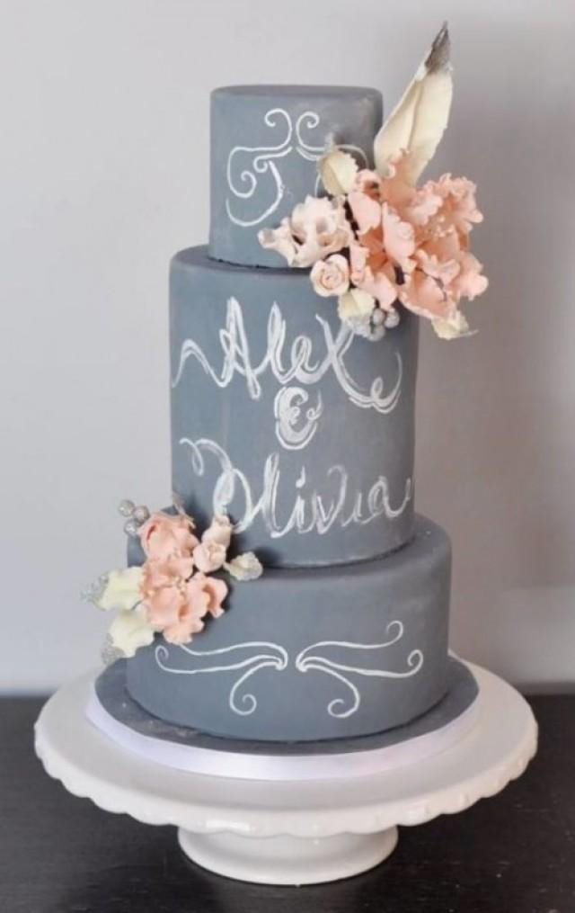 Chalkboard Wedding Cakes
 The Hottest 2015 Wedding Trend 30 Chalkboard Wedding