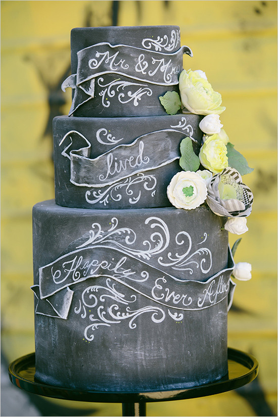 Chalkboard Wedding Cakes
 20 Breathtaking Black Wedding Cakes Chic Vintage Brides
