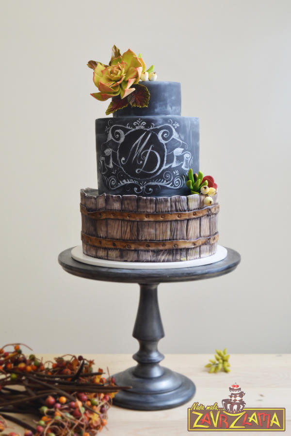 Chalkboard Wedding Cakes
 Chalkboard Wedding Cake Cake by Nasa Mala Zavrzlama