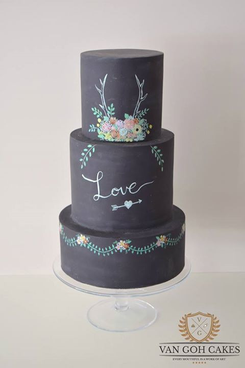 Chalkboard Wedding Cakes
 Wedding Cake Wednesday Chalkboard Cakes