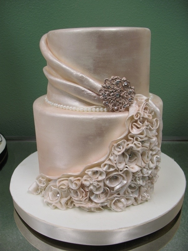 Champagne Color Wedding Cakes
 silky champagne color wedding cake The Cake