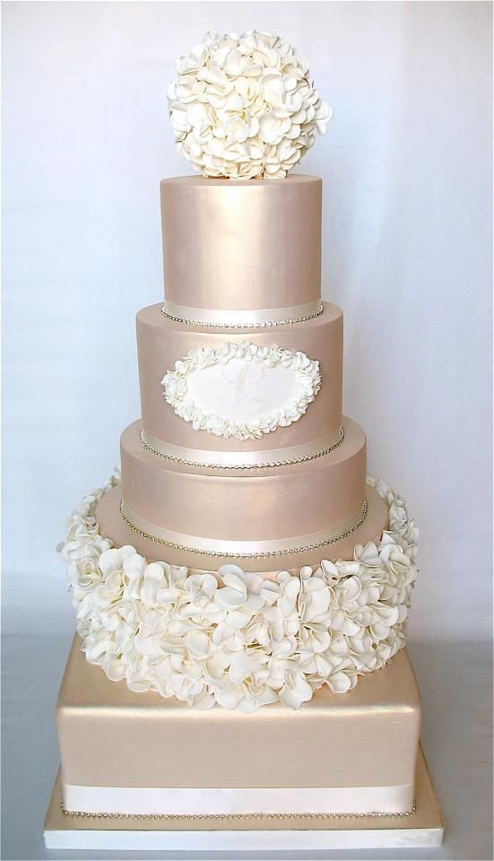 Champagne Color Wedding Cakes
 Best 25 Champagne wedding cakes ideas on Pinterest