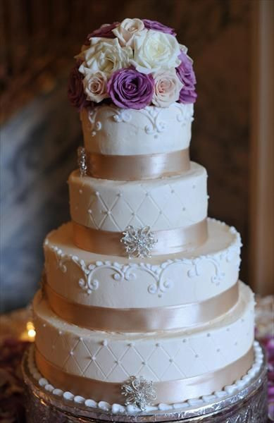 Champagne Colored Wedding Cakes
 my wedding cake inspiration ivory cake swirls cushion