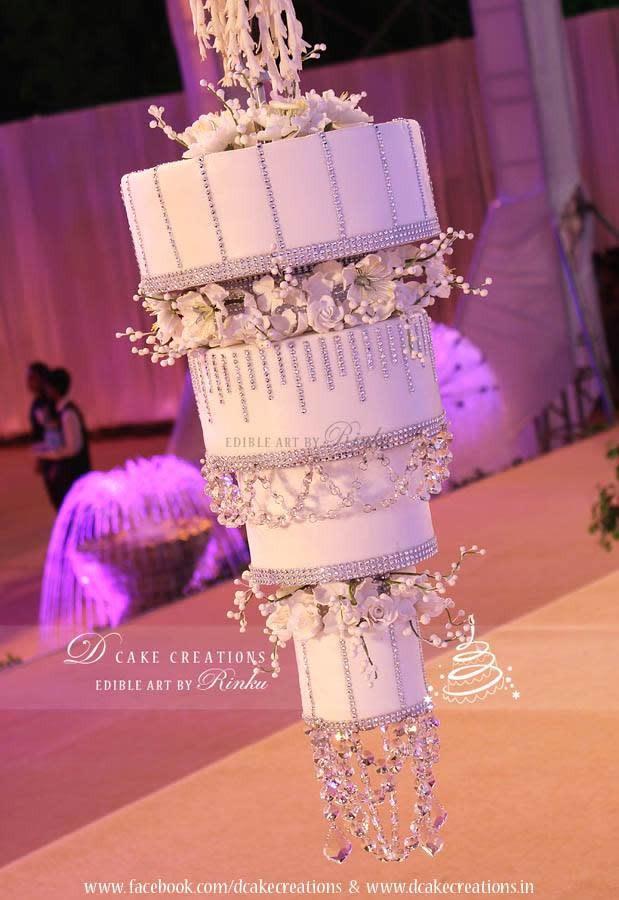 Chandelier Wedding Cakes
 White Chandelier Cake cake by D Cake Creations CakesDecor