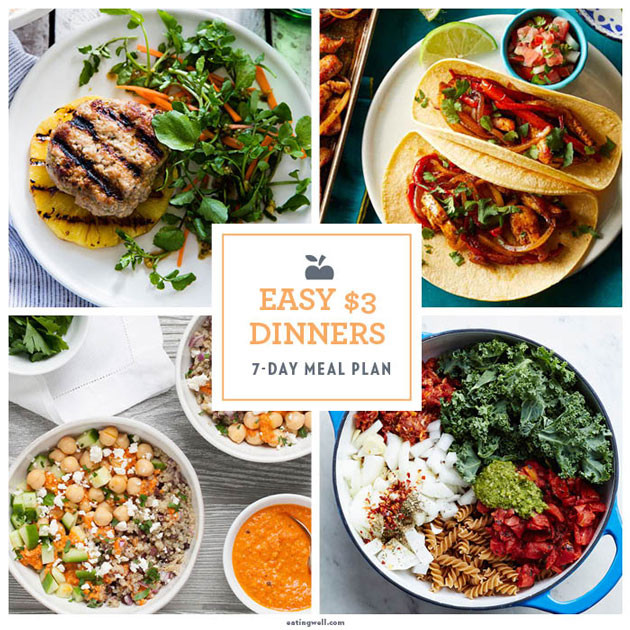 Cheap Healthy Dinners For Two
 7 Day Meal Plan Easy Cheap 3 Dinners EatingWell Expert