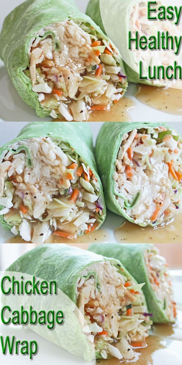 Cheap Healthy Snacks For Weight Loss
 Healthy Lunch Recipe Chicken and Cabbage Wrap