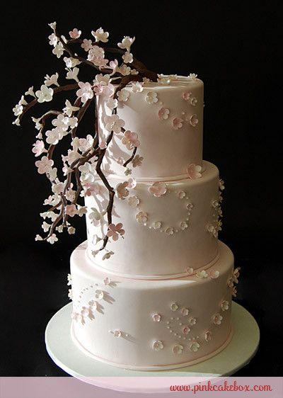 Cherry Blossom Wedding Cakes
 Baby Pink Cherry Blossom Cake Spring Wedding Cakes