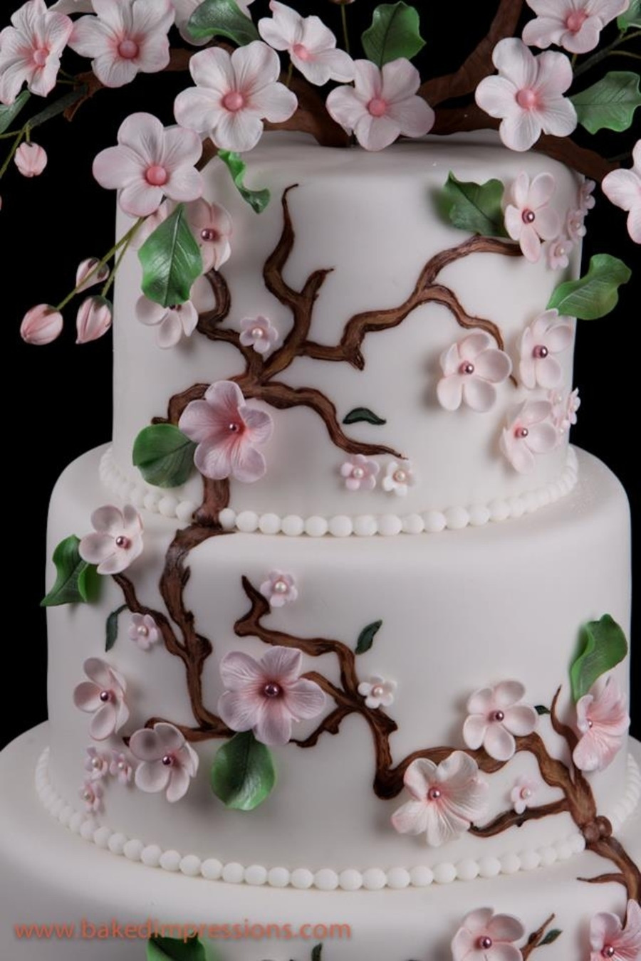 Cherry Blossom Wedding Cakes
 Asian Themed Cherry Blossom Wedding Cake CakeCentral