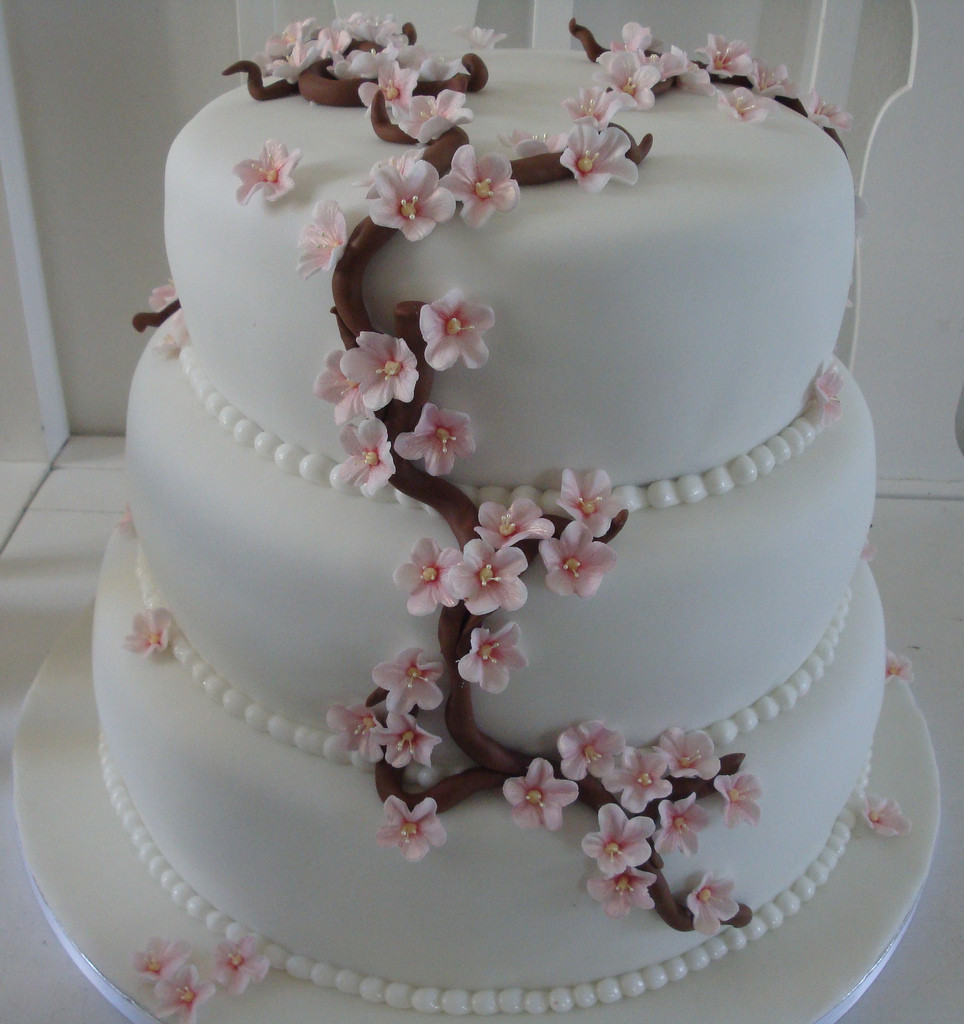 Cherry Blossom Wedding Cakes
 Cherry blossom wedding cake
