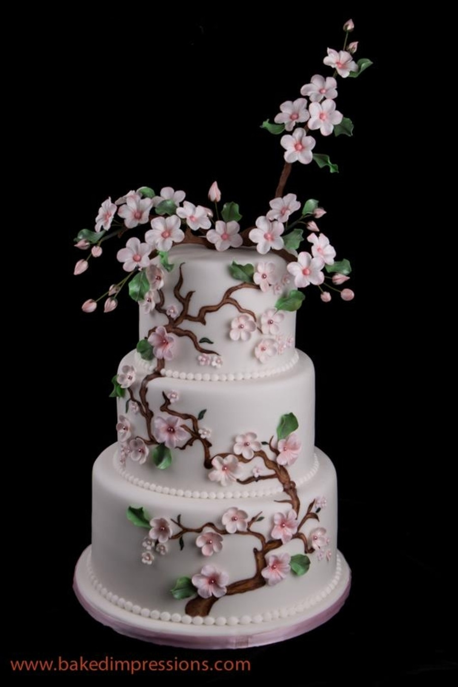 Cherry Blossom Wedding Cakes
 Asian Themed Cherry Blossom Wedding Cake CakeCentral