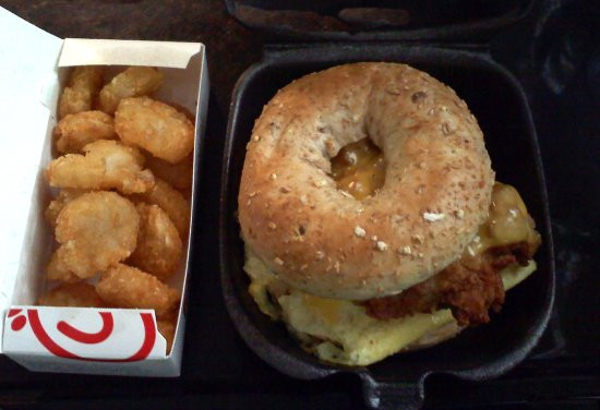 Chick Fil A Healthy Breakfast
 The chicken bagel breakfast sandwich is a hearty healthy