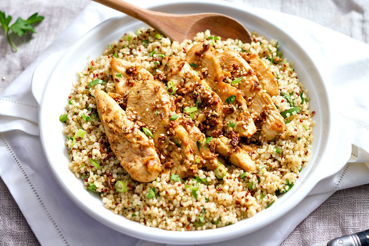 Chicken And Quinoa Recipes Healthy
 Garlic Lime Chicken Tenders and Quinoa Recipe — Eatwell101