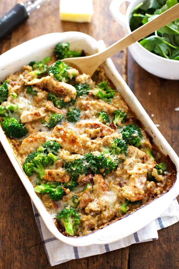 Chicken and Quinoa Recipes Healthy top 20 Creamy Chicken Quinoa and Broccoli Casserole Recipe