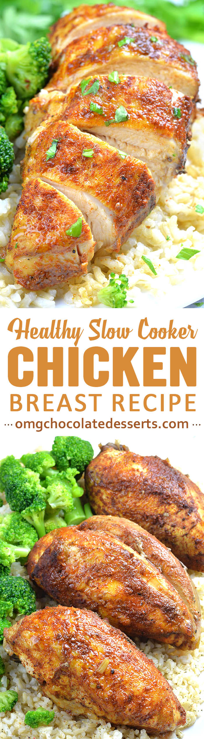 Chicken Breast Slow Cooker Recipes Healthy
 Healthy Slow Cooker Chicken Breast Recipe OMG Chocolate