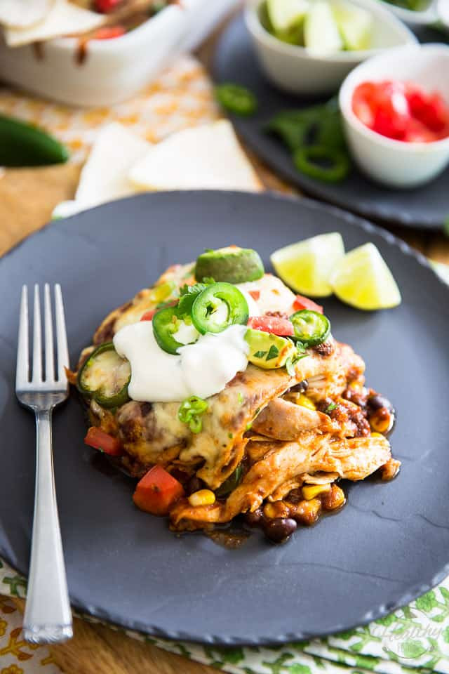 Chicken Enchilada Casserole Healthy
 Chicken Enchilada Casserole • The Healthy Foo