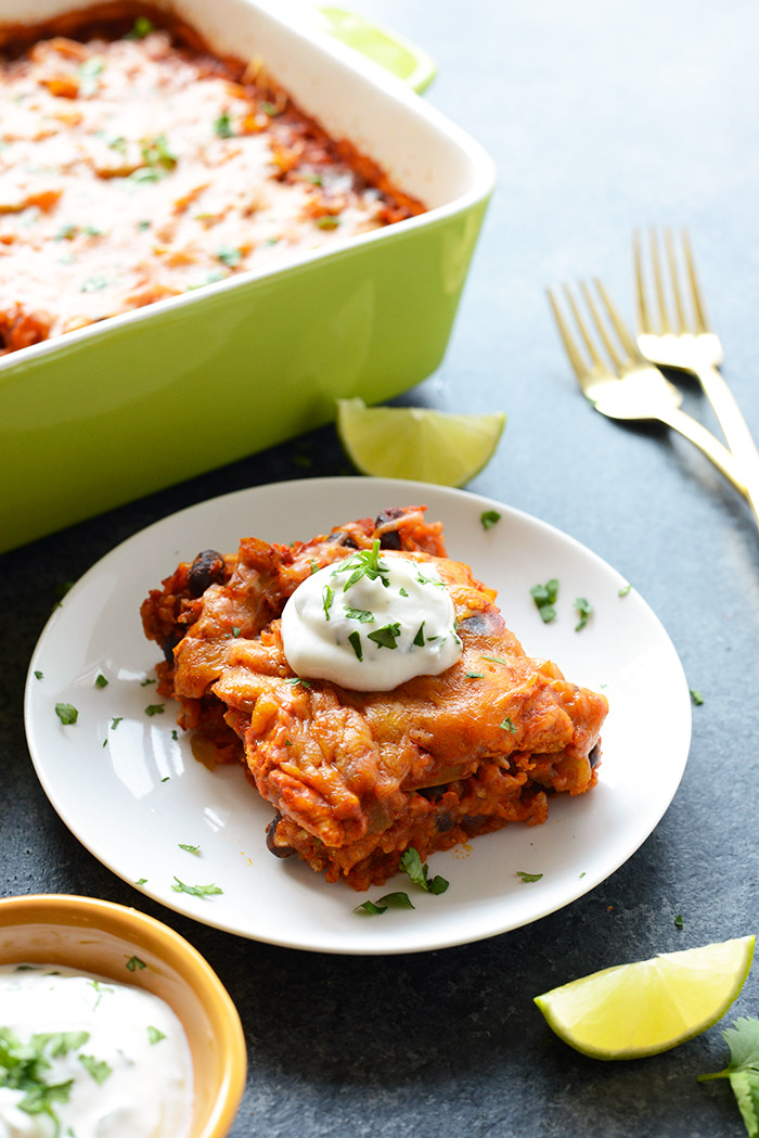 Chicken Enchilada Casserole Healthy
 Healthy Chicken Enchilada Casserole with Brown Rice Fit