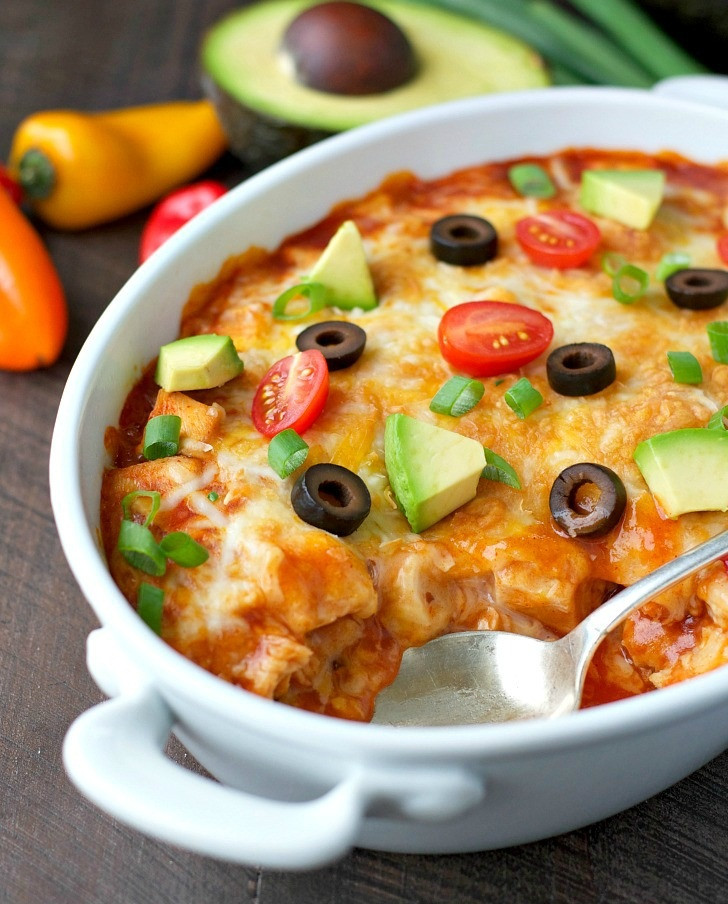 Chicken Enchilada Casserole Healthy
 recipe Healthy Chicken Enchilada Casserole My