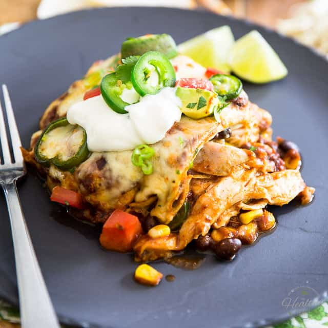 Chicken Enchilada Casserole Healthy
 Chicken Enchilada Casserole • The Healthy Foo