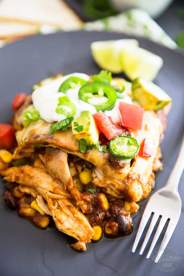 Chicken Enchilada Casserole Healthy
 Chicken Enchilada Casserole • The Healthy Foo