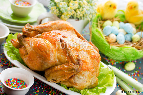 Chicken For Easter Dinner
 "Easter dinner food idea roasted Easter chicken" zdjęć