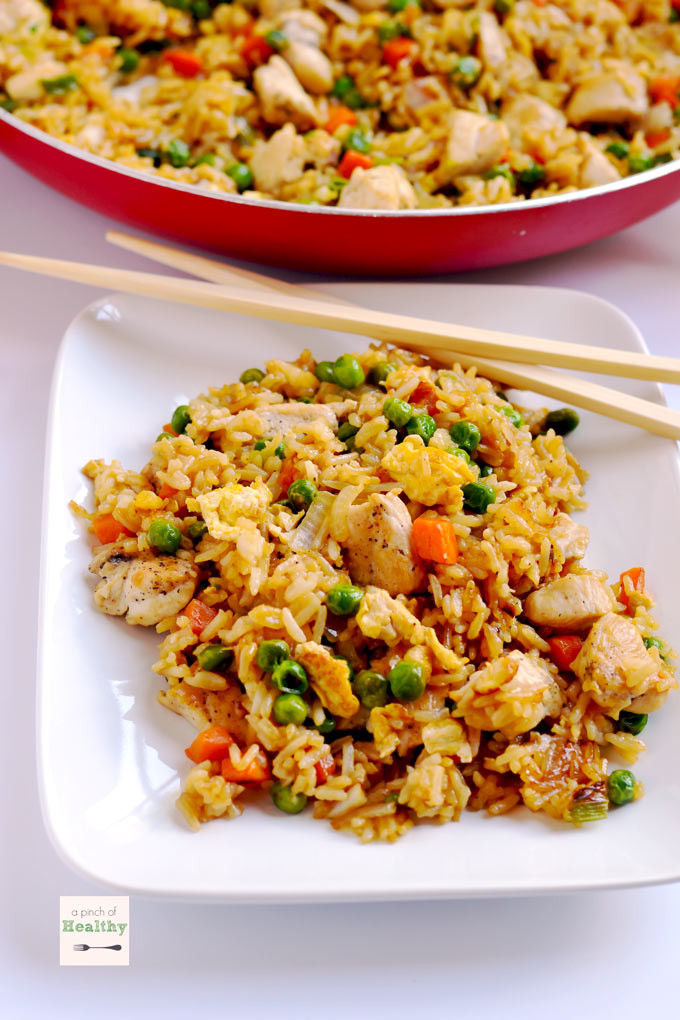 Chicken Fried Rice Healthy
 Chicken Fried Rice better than take out  A Pinch of
