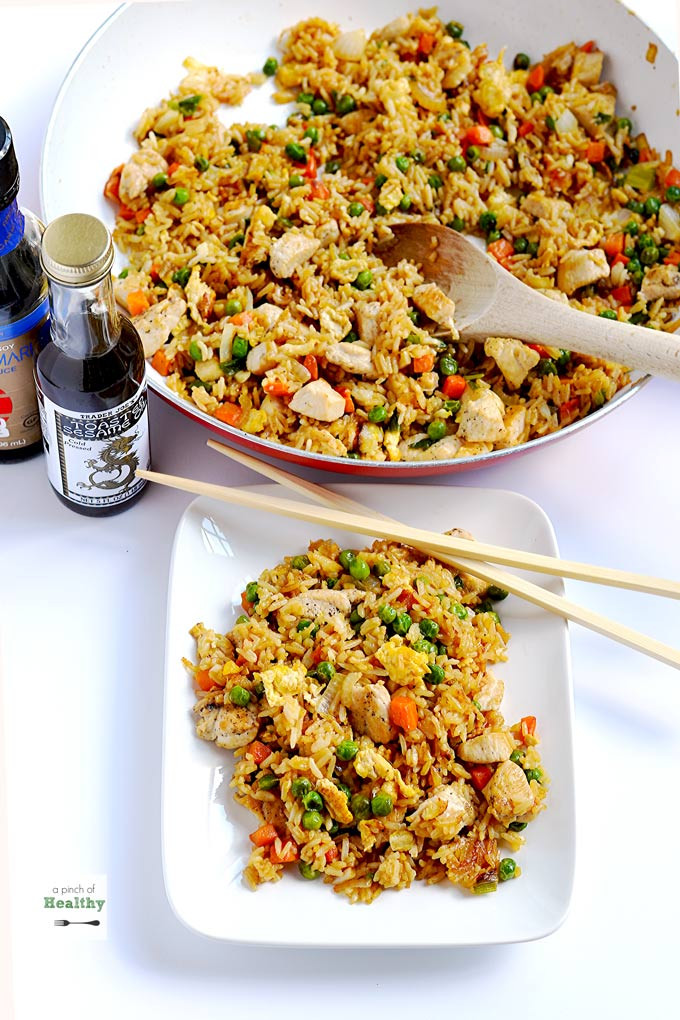 Chicken Fried Rice Healthy
 Chicken Fried Rice better than take out  A Pinch of