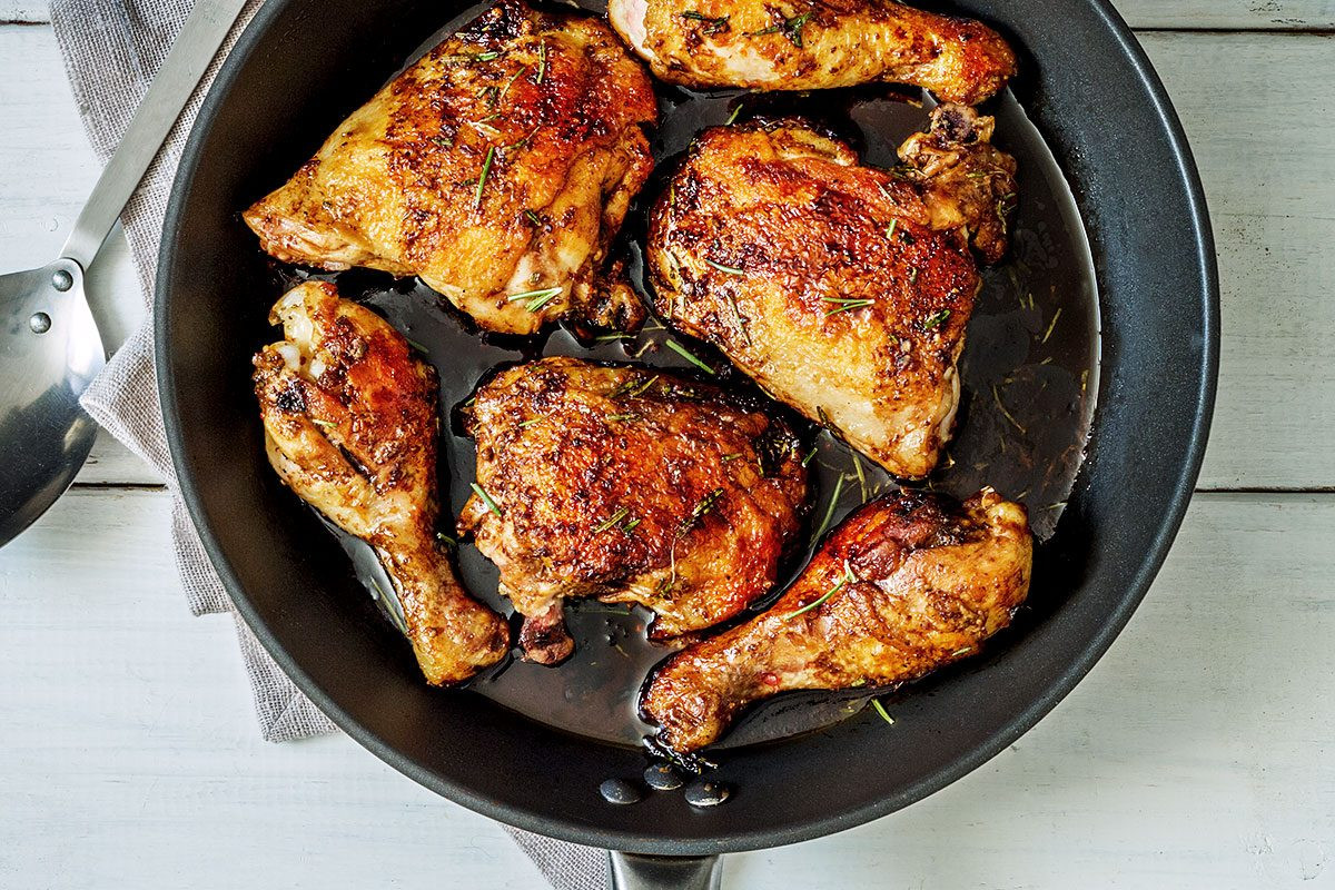Chicken Legs Recipe Healthy
 Balsamic Honey Skillet Chicken Legs Recipe — Eatwell101
